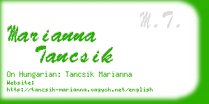 marianna tancsik business card